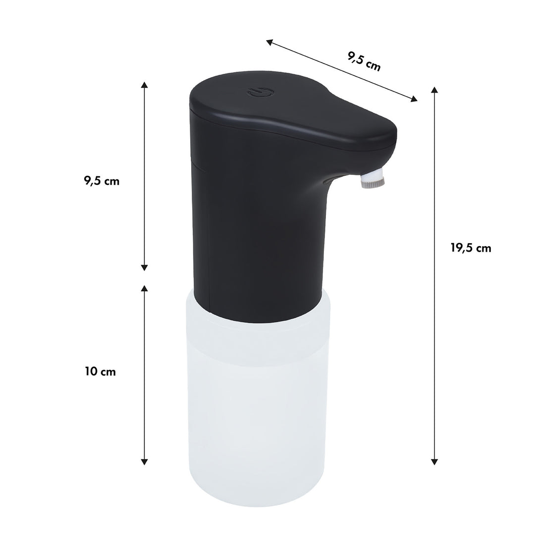 Promedix dispenser automat, recipient dispenser pentru săpunuri lichide, lichide dezinfectante, 300ml, 4xAA, negru, PR-540 B