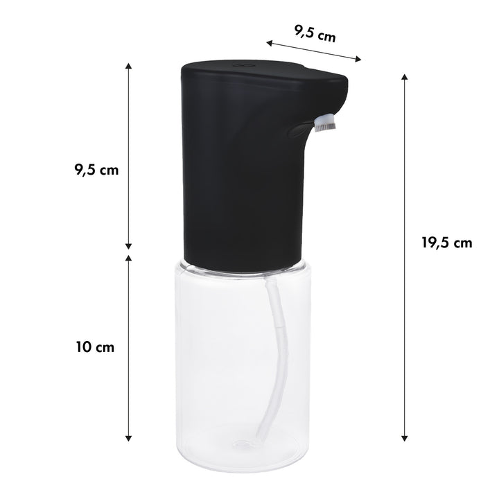 Promedix dispenser automat, recipient dispenser pentru săpunuri lichide, lichide dezinfectante, 300ml, 4xAA, negru, PR-540 B