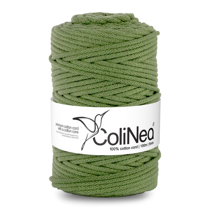 ColiNea, cordon de bumbac cu miez de bumbac, împletit, 5mm, 100m, fistic
