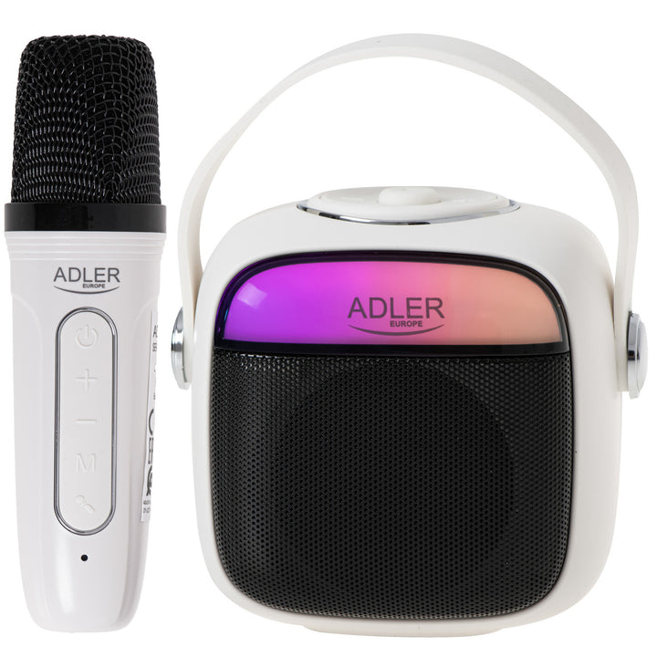 Difuzor fără fir Adler, cu microfon, pentru karaoke, Bluetooth, AD 1199 W