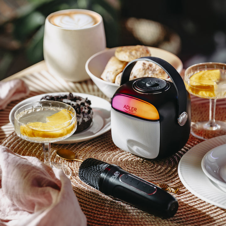 Difuzor fără fir Adler, cu microfon, pentru karaoke, Bluetooth, AD 1199 B