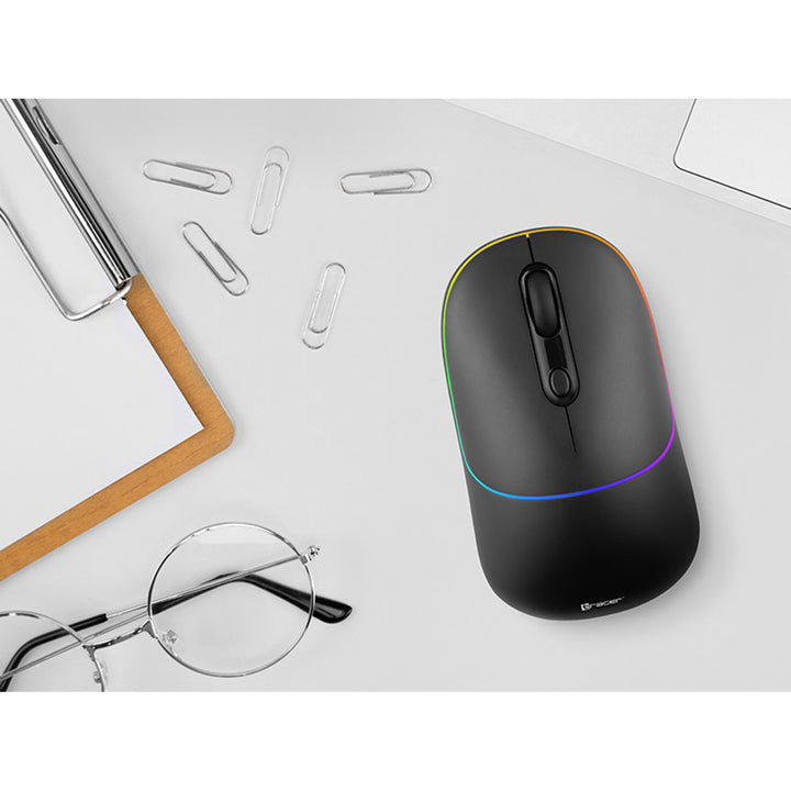 Mouse wireless Tracer, cu baterie reîncărcabilă 650 mAh, RGB backlight, Ratero