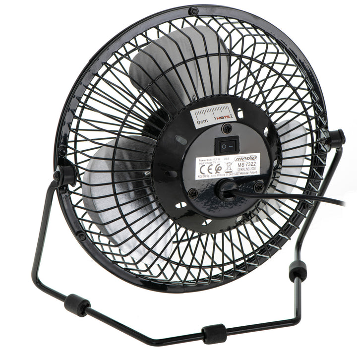Ventilator de birou Mesko, diametru 15 cm, alimentare USB, oscilație verticală, MS 7322