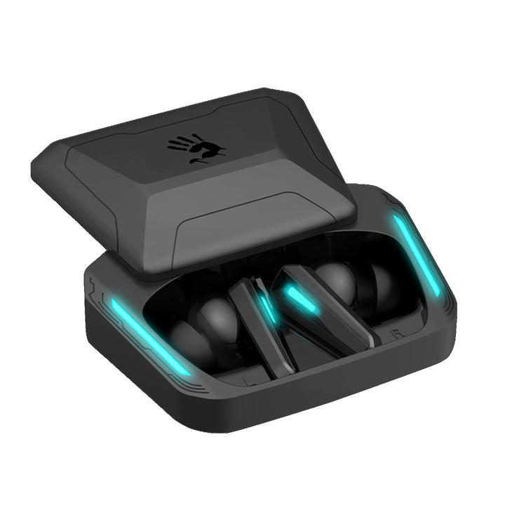 Căști fără fir Bloody, Bluetooth 5.2, TWS, carcasă de încărcare, negru/albastru, M70