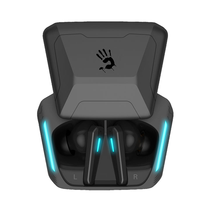 Căști fără fir Bloody, Bluetooth 5.2, TWS, carcasă de încărcare, negru/albastru, M70