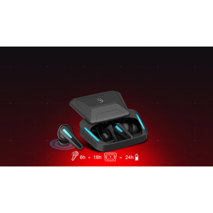 Căști fără fir Bloody, Bluetooth 5.2, TWS, carcasă de încărcare, negru/albastru, M70
