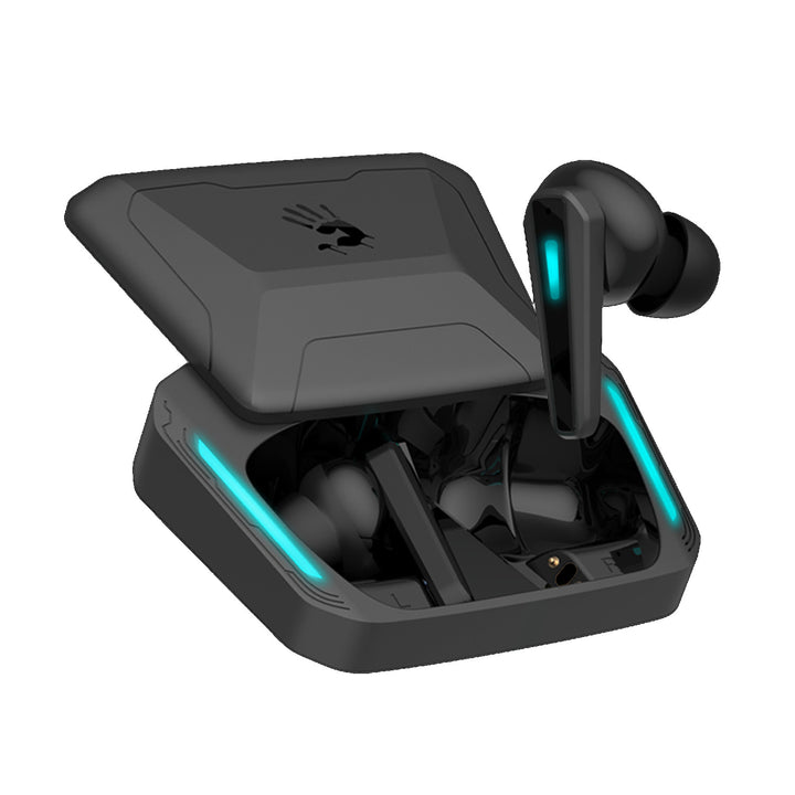 Căști fără fir Bloody, Bluetooth 5.2, TWS, carcasă de încărcare, negru/albastru, M70