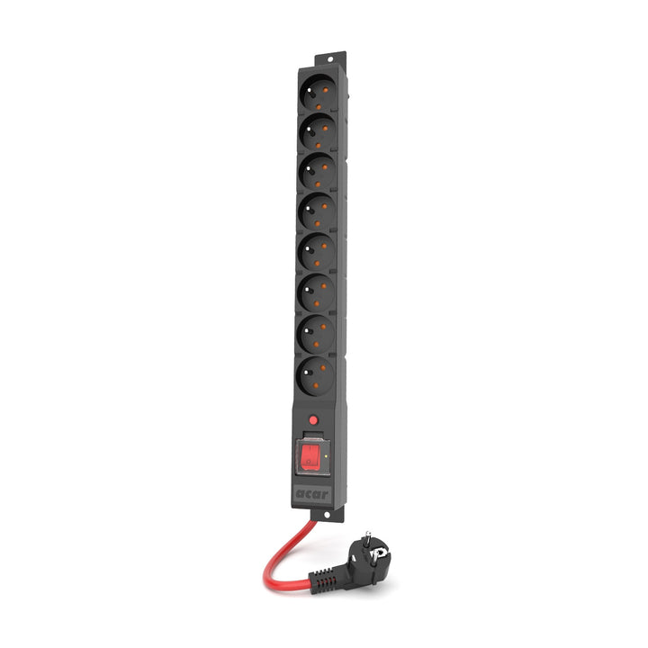 Bandă de protecție la supratensiune Acar, 16A, 3680W, 3m, negru, R8 POWER