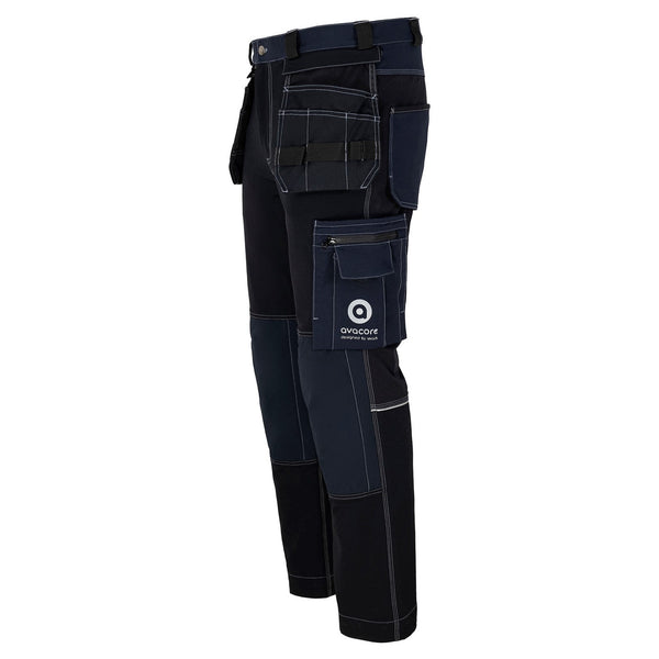 Pantaloni cu talie Avacore, stretch, cordura, negru și albastru marin, mărimea 60, Avaflex