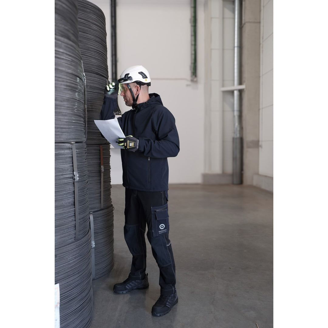 Pantaloni cu talie Avacore, stretch, cordura, negru și albastru marin, mărimea 64, Avaflex