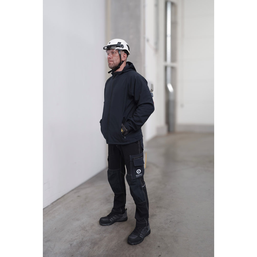 Pantaloni cu talie Avacore, stretch, cordura, negru și albastru marin, mărimea 64, Avaflex