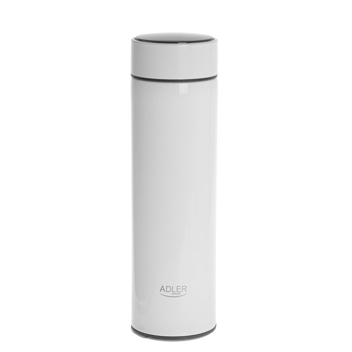 Termos Adler, ecran tactil LED, capacitate 473 ml, alb, AD 4506