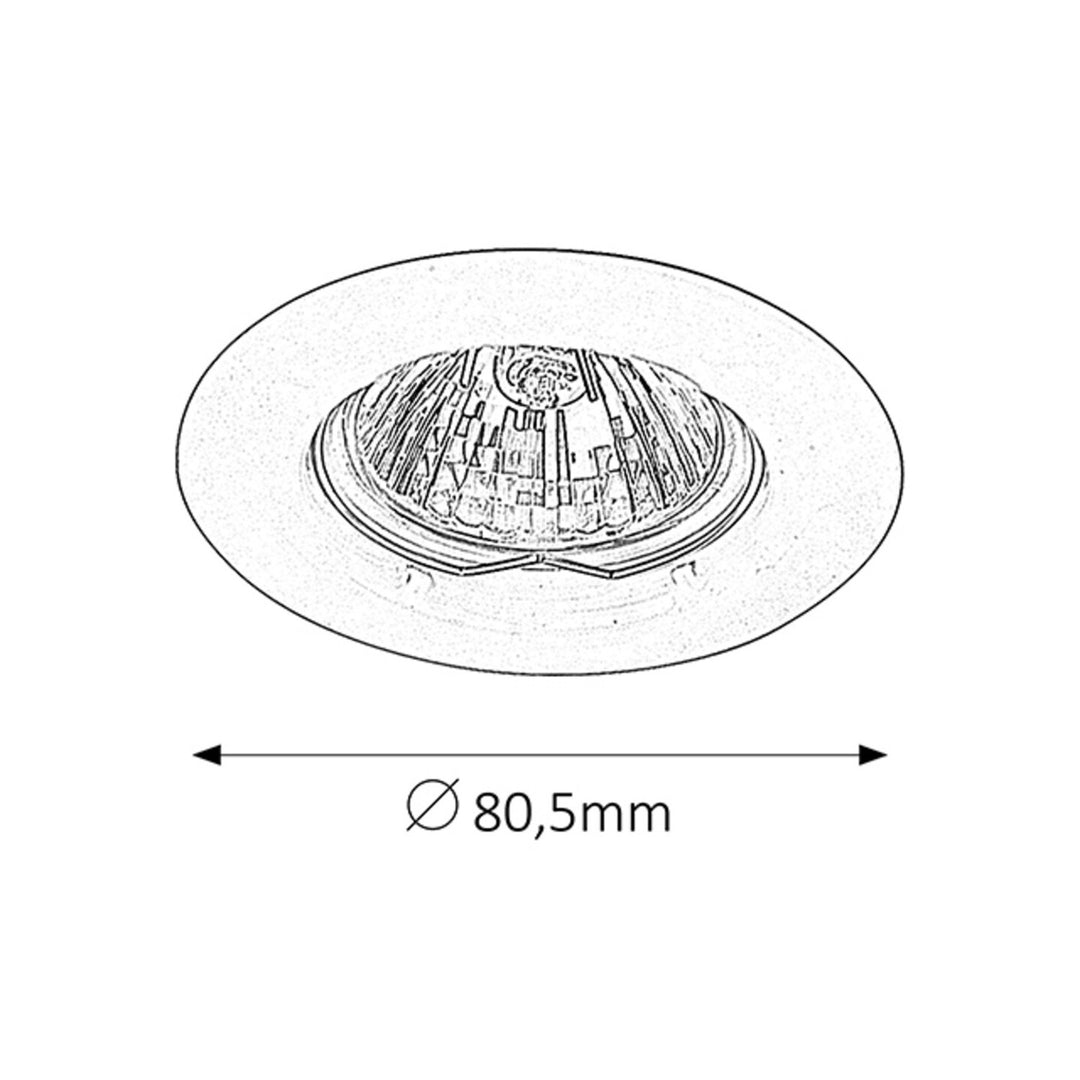 Spot de tavan Rabalux încastrat GU5.3 12V, IP20, crom