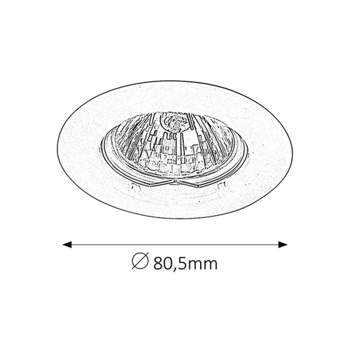 Spot de tavan Rabalux încastrat GU5.3 12V, IP20, crom