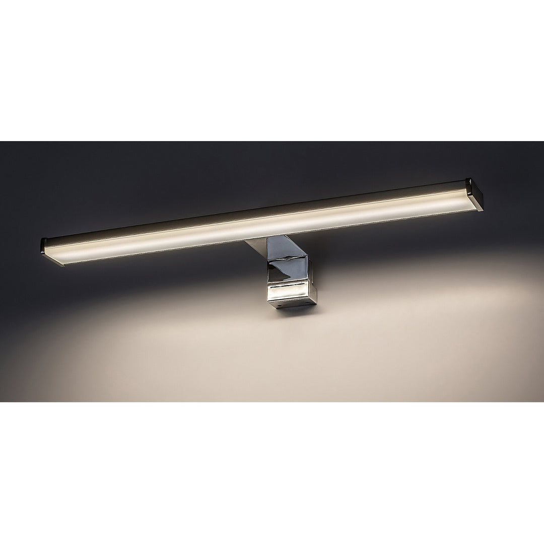 Aplica de perete pentru baie Rabalux Levon, 8W LED, IP44, design cromat