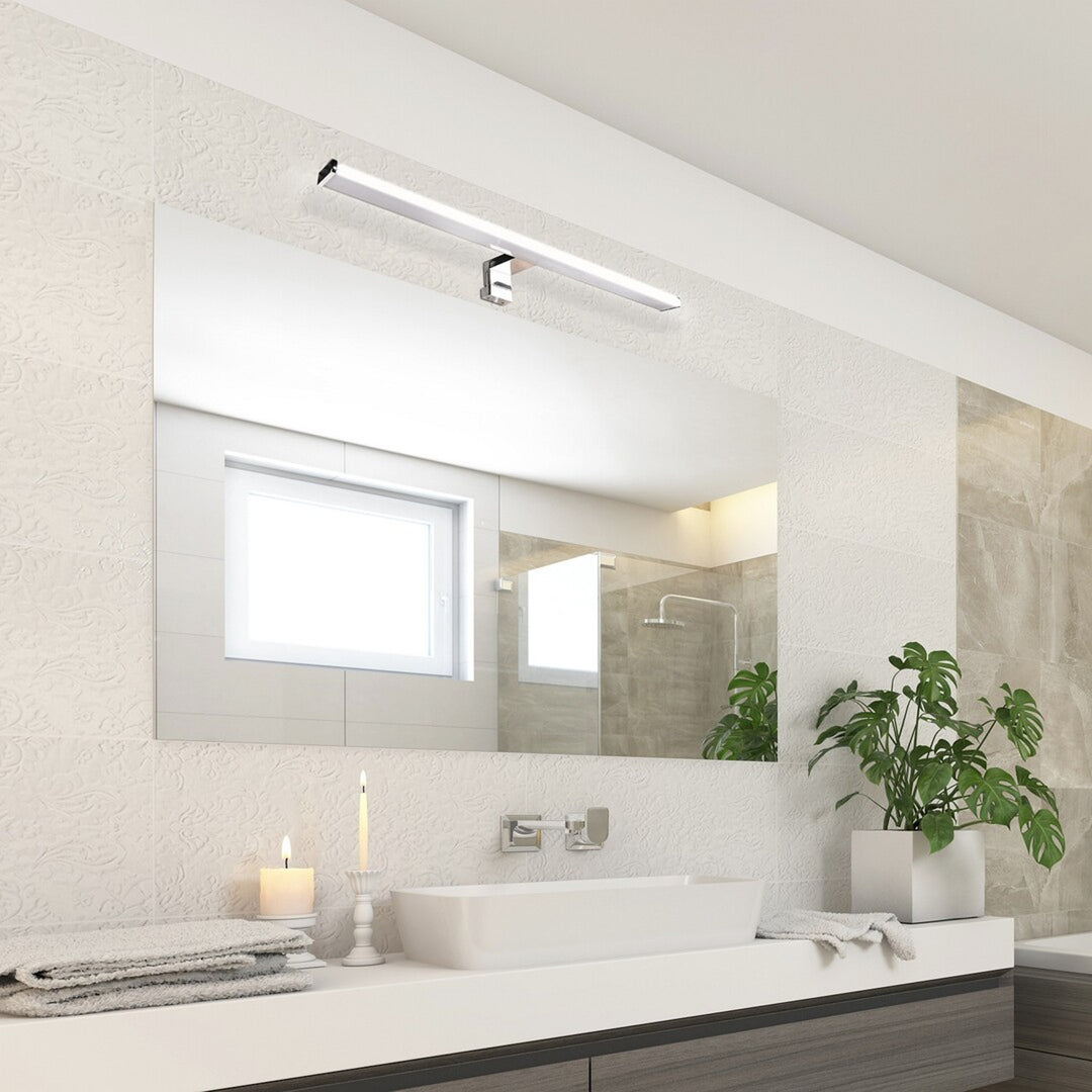 Lampă de baie Rabalux, 12W LED, IP44, design cromat, Levon