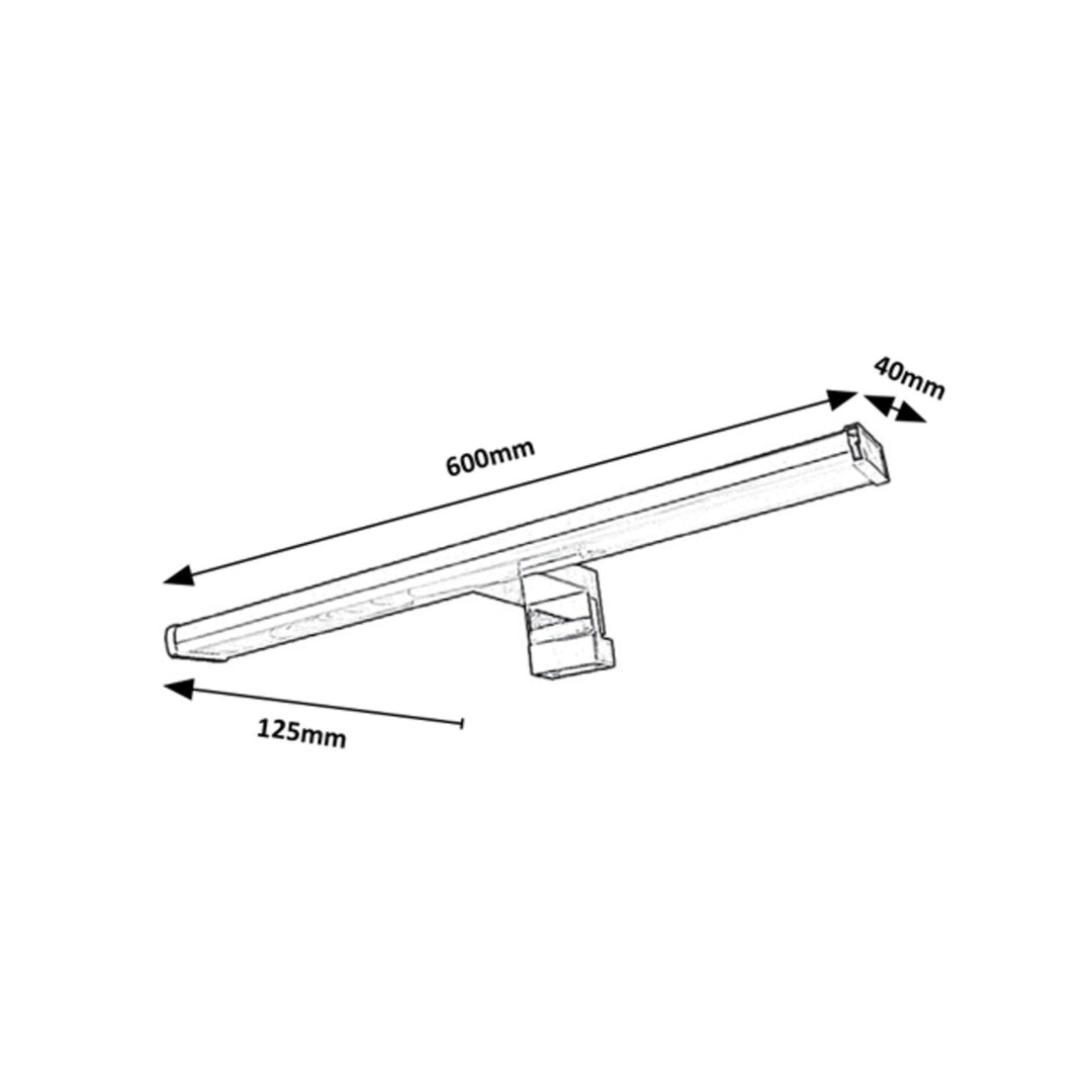 Lampă de baie Rabalux, 12W LED, IP44, design cromat, Levon