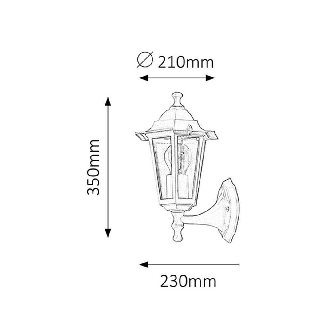 Aplica de perete Rabalux Velence, exterior, IP43, E27, max 60W, alb