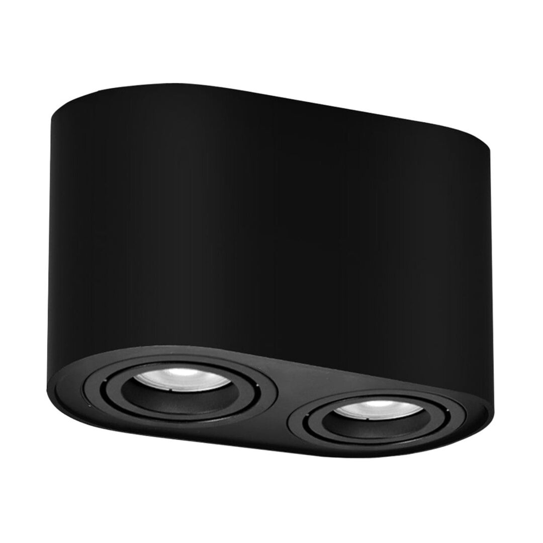 Plafonieră Rabalux, 2x soclu GU10, max 42W, negru, Kobald