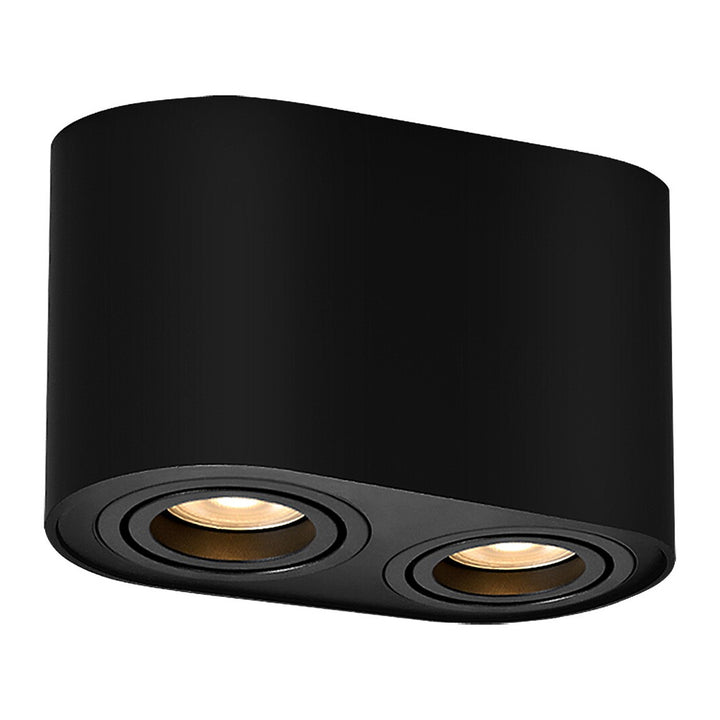 Plafonieră Rabalux, 2x soclu GU10, max 42W, negru, Kobald