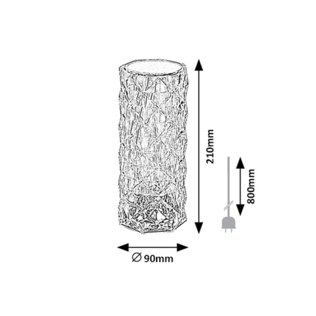 Rabaux lampă decorativă de masă, 2W LED, RGB, Siggy Cristal