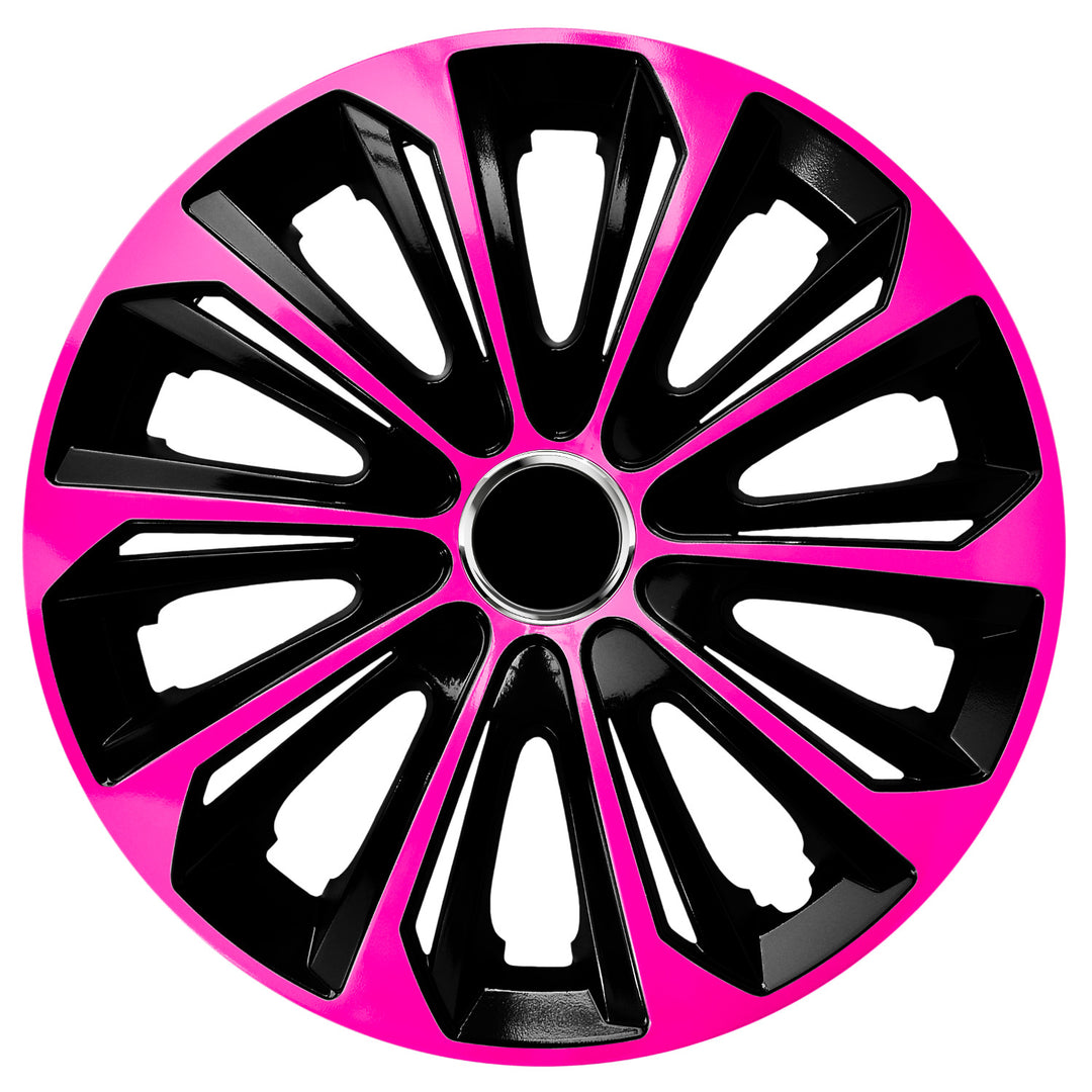 Capac de butuc universal 15'' NRM Extra Strong roz/negru 1 buc
