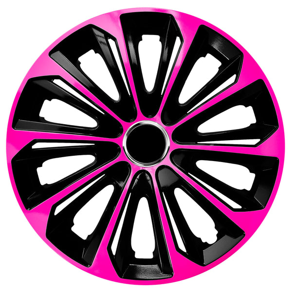 Capac de butuc universal 15'' NRM Extra Strong roz/negru 1 buc