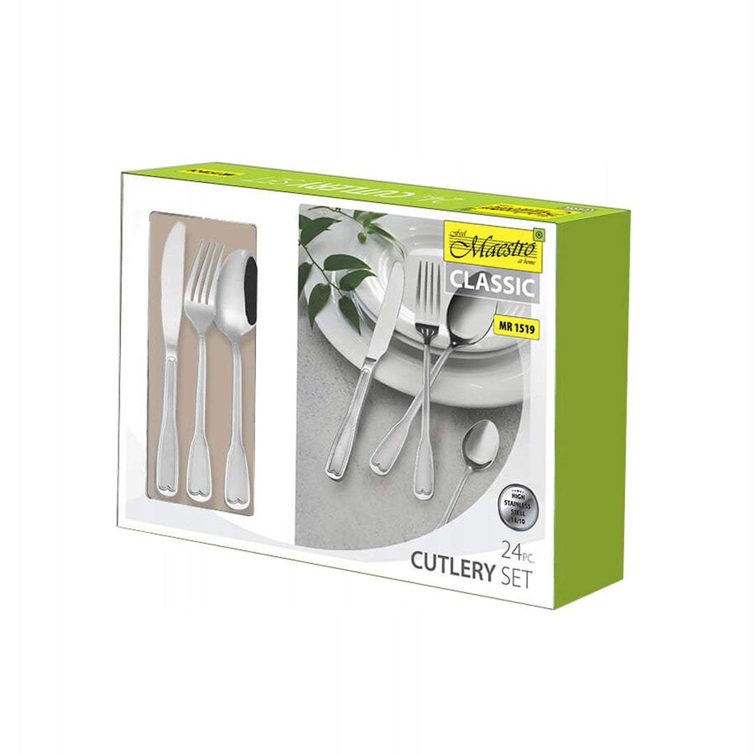Set tacâmuri Maestro MR-1519-24 de 24 de piese, din oțel inoxidabil
