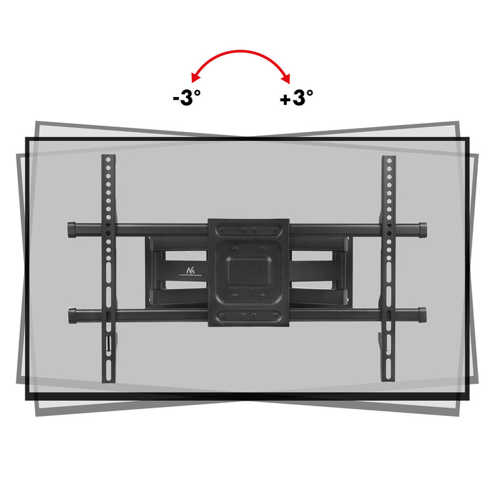 Suport TV Maclean, max VESA 600x400, 32-85", 60 kg, reglaj unghi orizontal și vertical, profil 65-390 mm, negru, MC-789