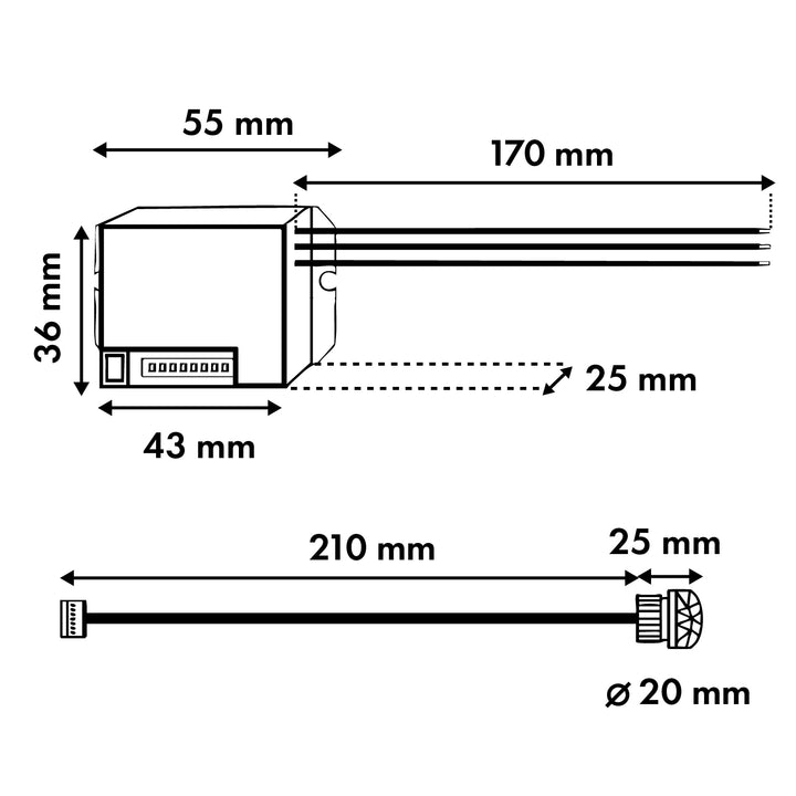 Detector de mișcare PIR Maclean, cu senzor extern, 12-24V DC, 360°, MCE32 V