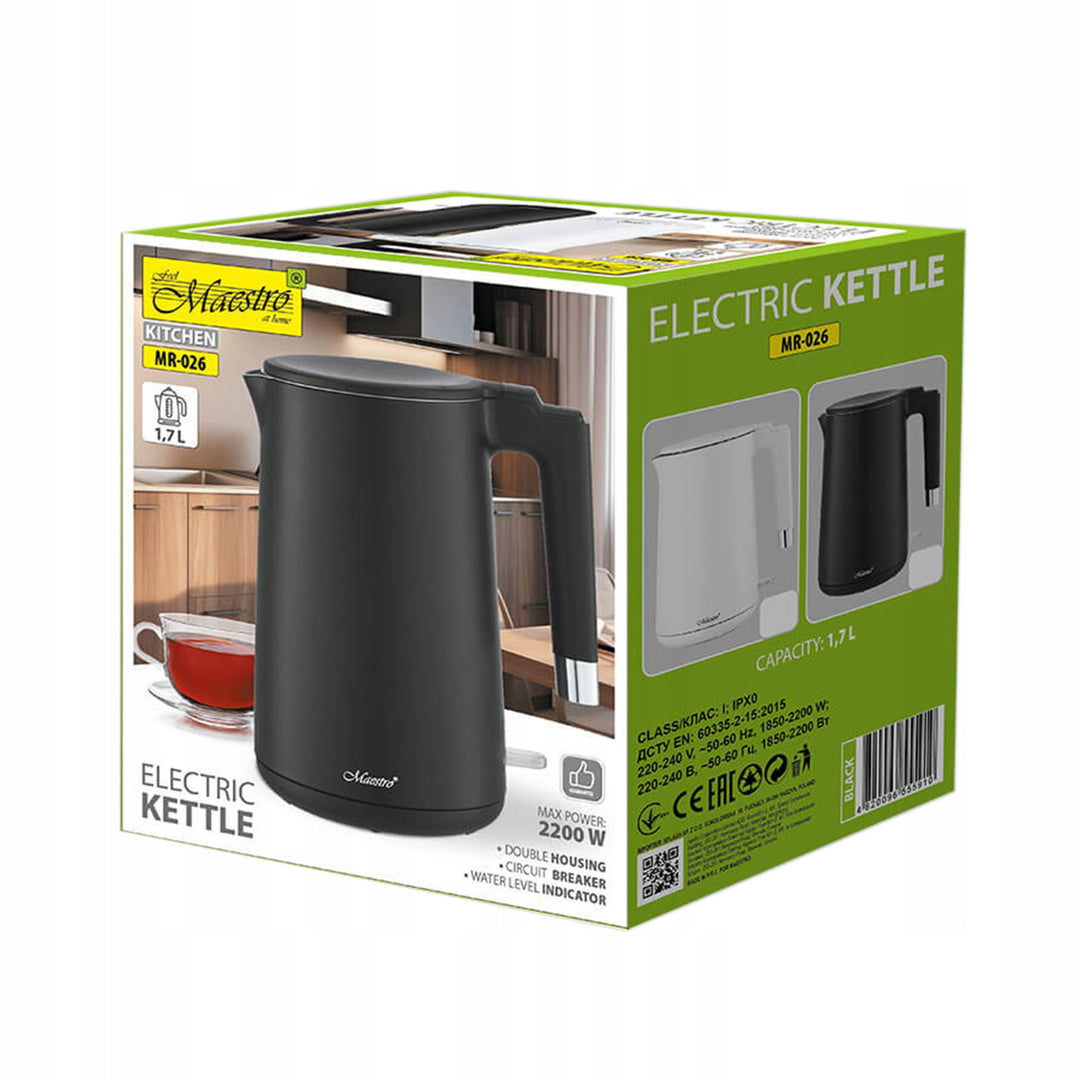 Ceainic electric Maestro, 1800W, 1.7l, alb, MR-026