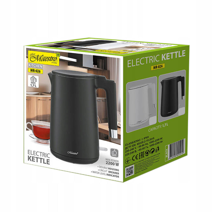 Ceainic electric Maestro, 1800W, 1.7l, alb, MR-026