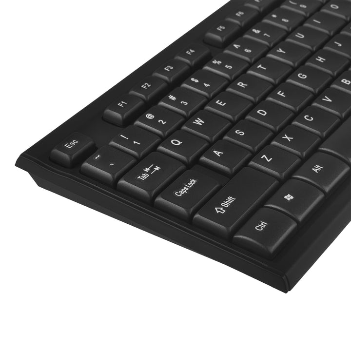 Set tastatura cu mouse si mousepad NanoRS RS580, negru