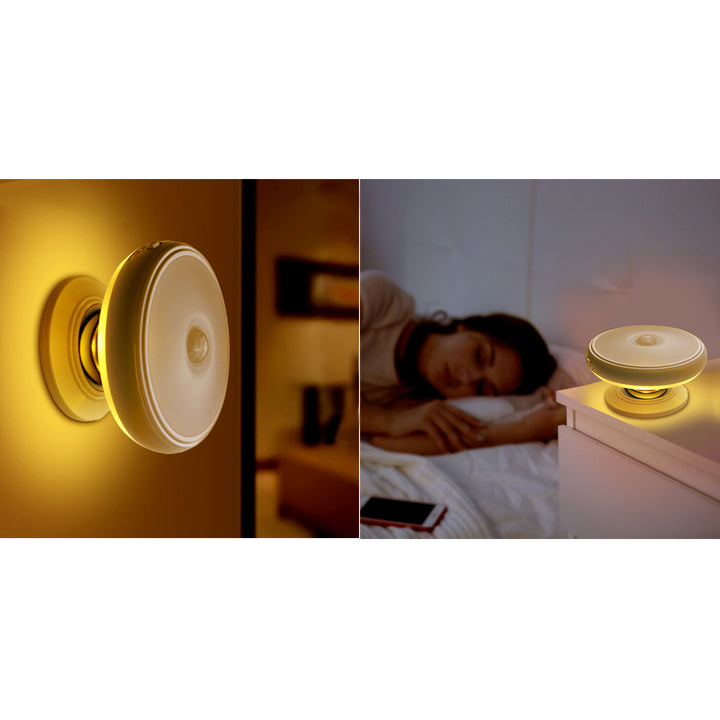 Lampă LED cu senzor de mișcare Maclean, magnet, lumină de fundal, moduri de iluminare: continuă, senzor PIR, 3xAA, MCE223, 2 bucăți