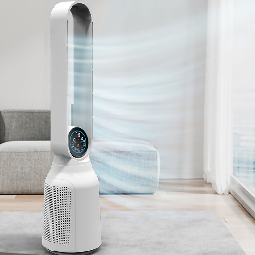 Ventilator cu coloană fără lamă Plasma și purificator de aer Air Essence LevanteLift cu funcție de ionizare
