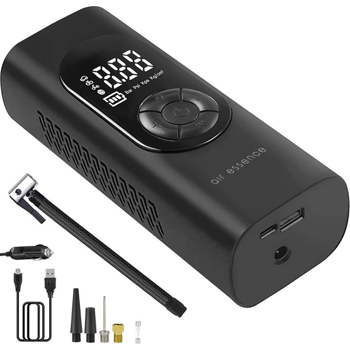 Pompă electrică fără fir pentru mașină, minge, bicicletă, saltea, Air-Essence Pampero 80W-6BAR-100PSI-2000mAh