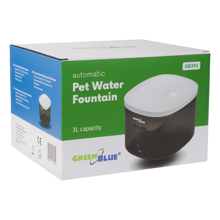 GreenBlue dozator automat de apă / băutură pentru animale, 3L, USB 5V1A, GB392 + 6 filtre de rezervă GB394
