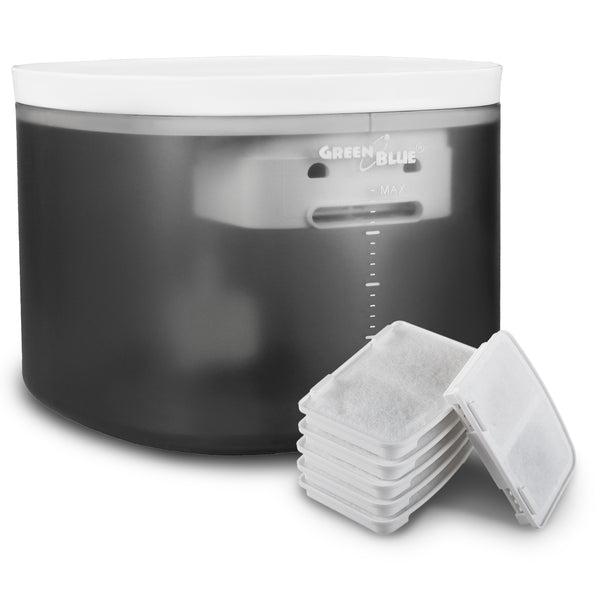 GreenBlue dozator automat de apă / băutură pentru animale, 3L, USB 5V1A, GB392 + 6 filtre de rezervă GB394