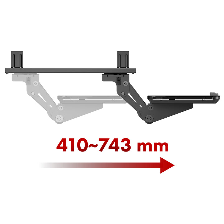 Suport tastatură Maclean sub birou, reglabil, max. 5kg, negru, MC-156 B