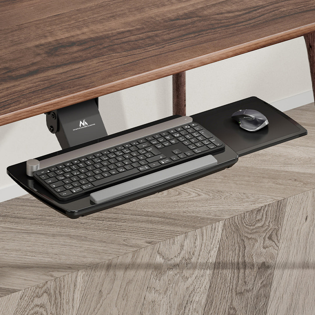 Suport tastatură Maclean sub birou, reglabil, max. 5kg, negru, MC-156 B