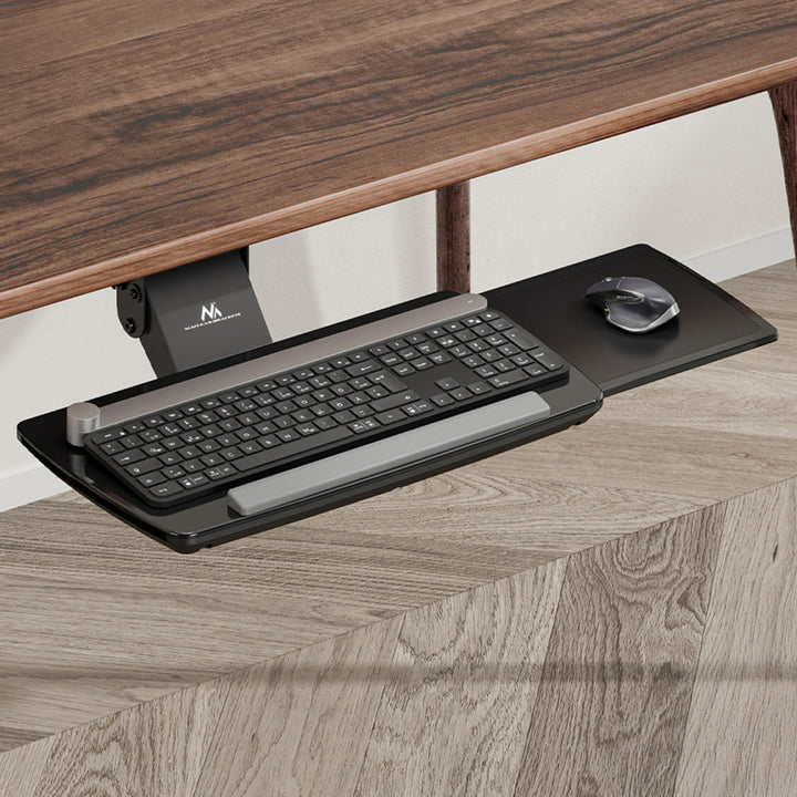 Suport tastatură Maclean sub birou, reglabil, max. 5kg, negru, MC-156 B