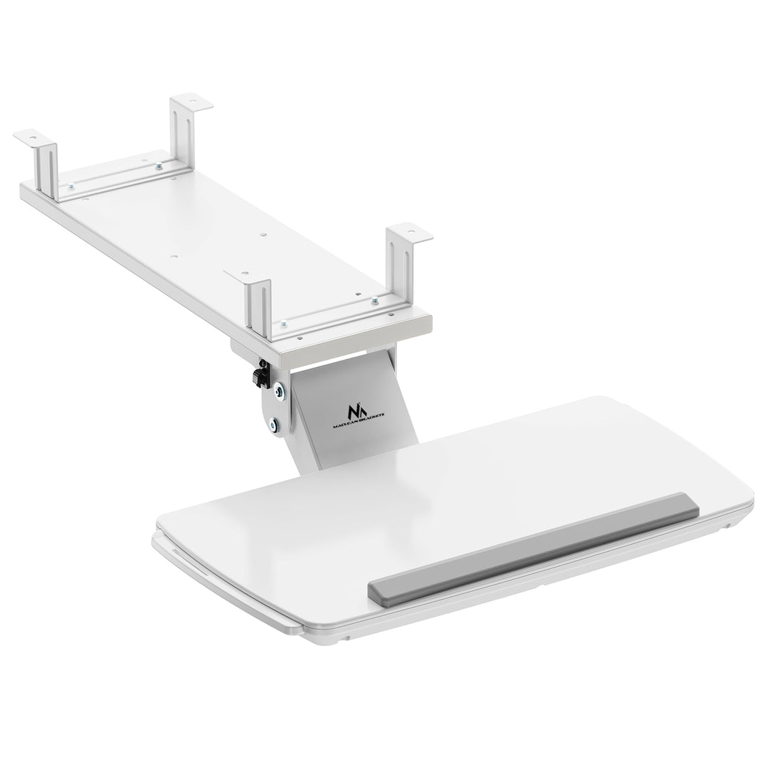 Suport tastatură sub birou Maclean, reglabil, max. 5kg, alb, MC-156 W