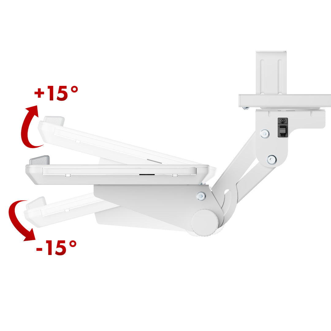 Suport tastatură sub birou Maclean, reglabil, max. 5kg, alb, MC-156 W