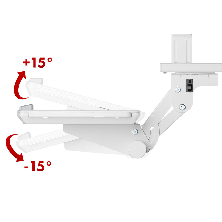Suport tastatură sub birou Maclean, reglabil, max. 5kg, alb, MC-156 W