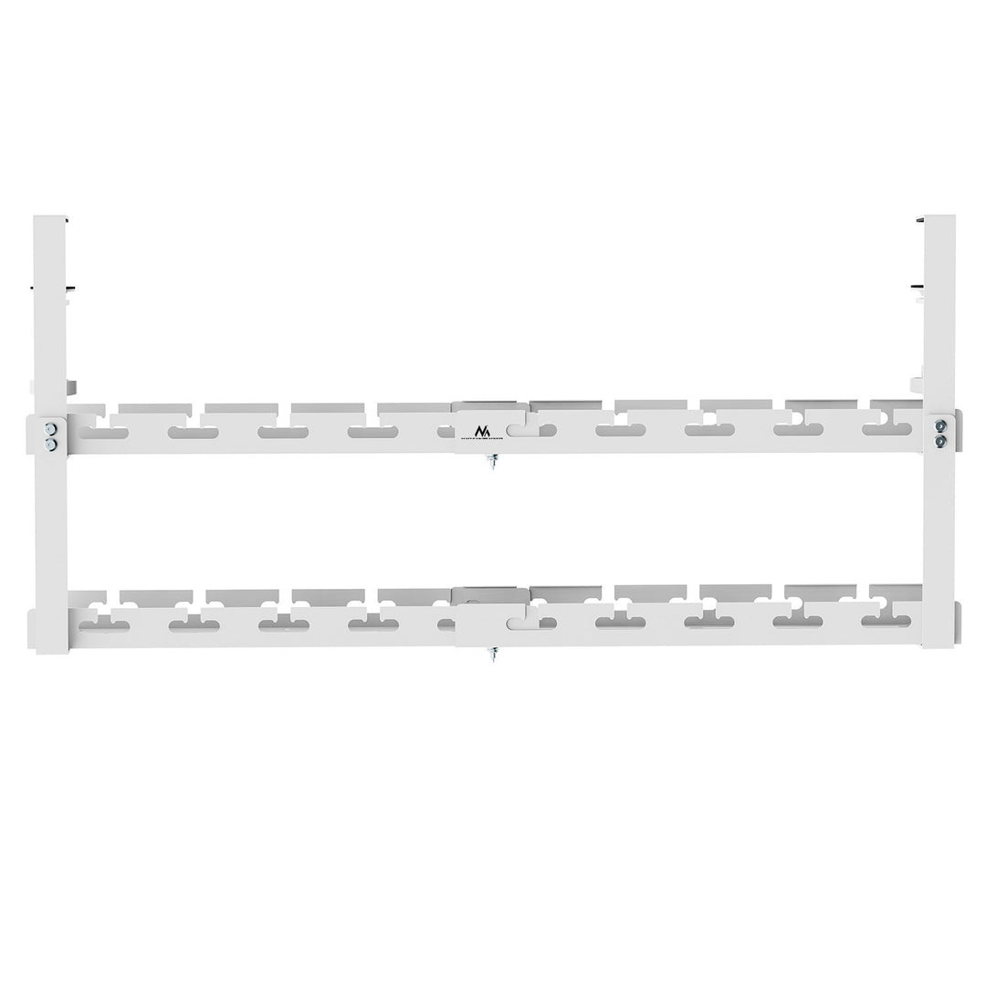 Maclean organizator de cabluri sub birou, încărcare max. 5kg, max. 728mm, 2 nivele, alb, MC-102 W