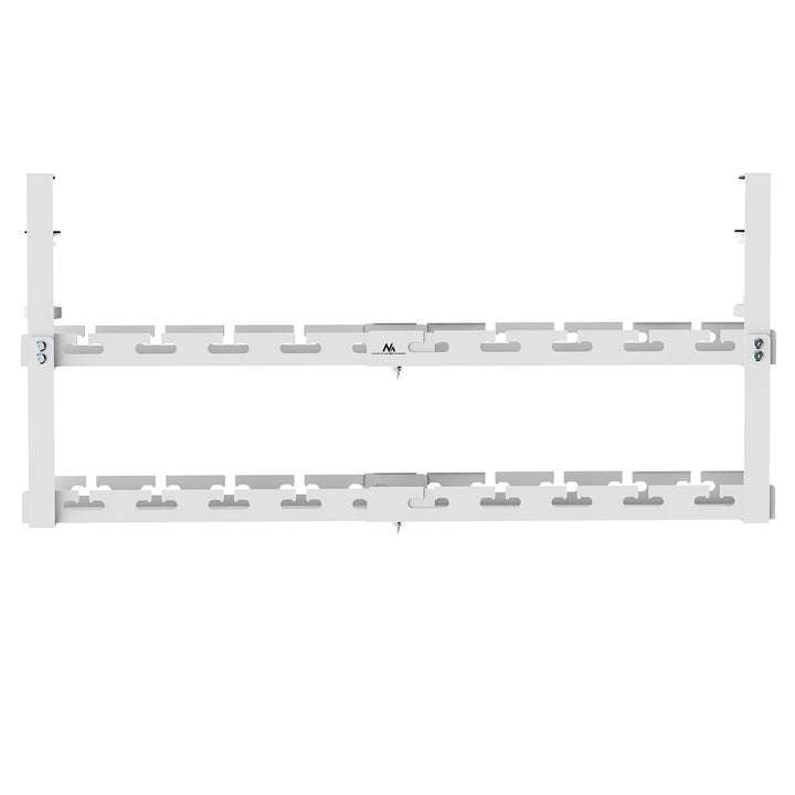 Maclean organizator de cabluri sub birou, încărcare max. 5kg, max. 728mm, 2 nivele, alb, MC-102 W