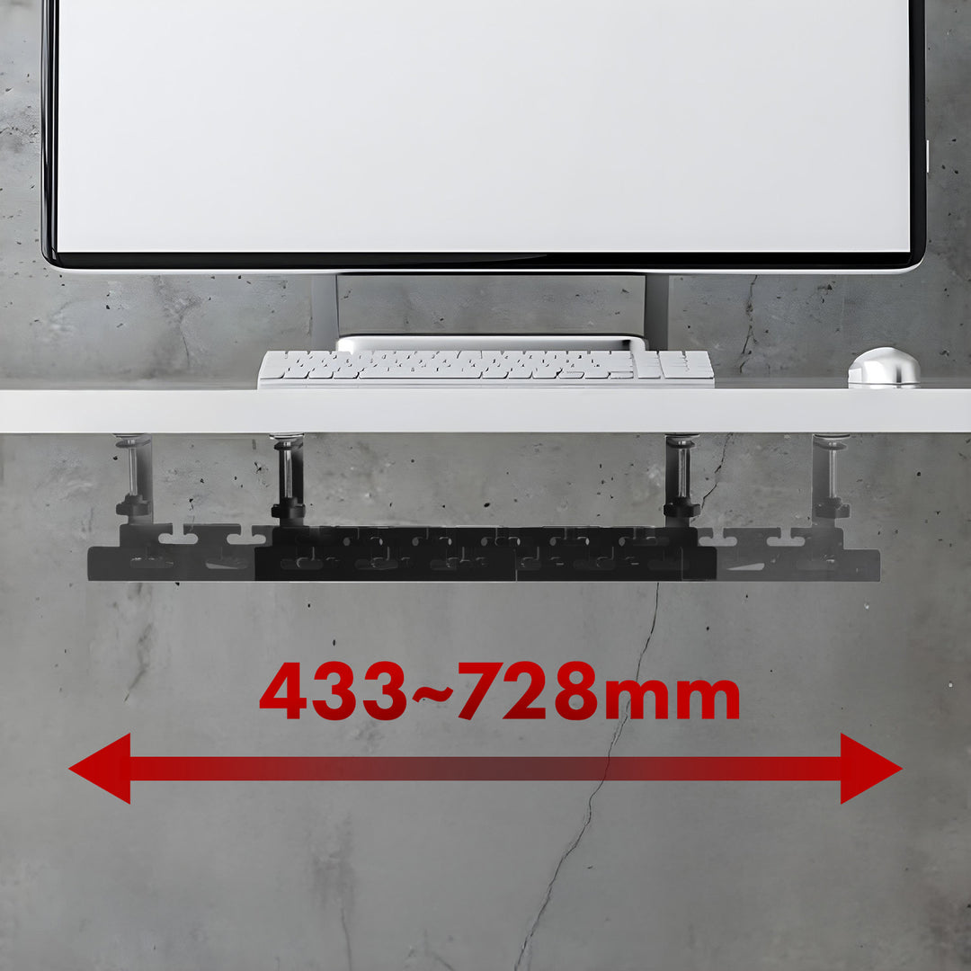 Maclean organizator de cabluri sub birou, sarcina max. 5kg, max. 728mm, negru, MC-103 B