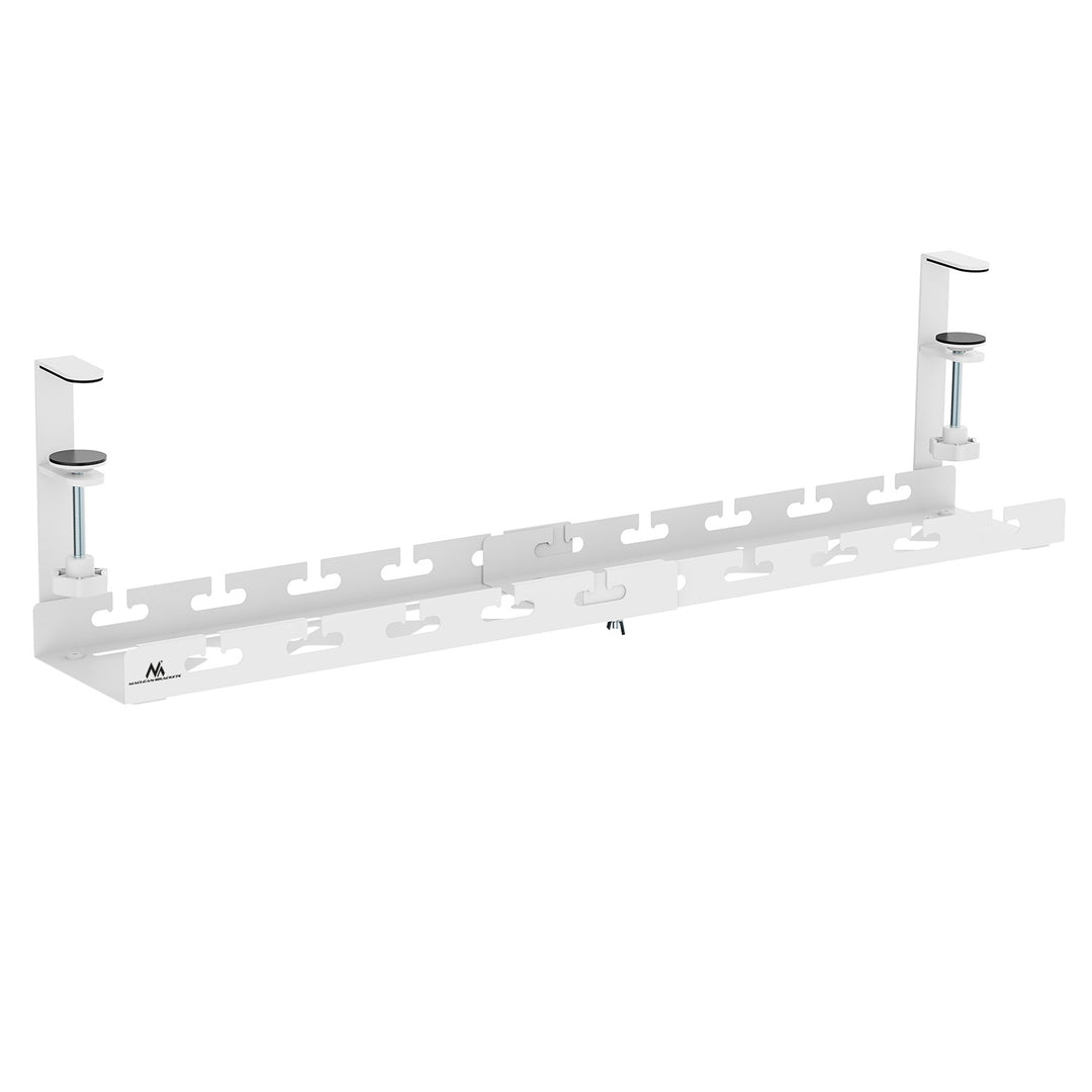 Maclean organizator de cabluri sub birou, sarcina max. 5kg, max. 728mm, alb, MC-103 W