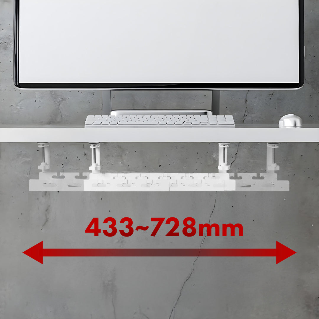 Maclean organizator de cabluri sub birou, sarcina max. 5kg, max. 728mm, alb, MC-103 W