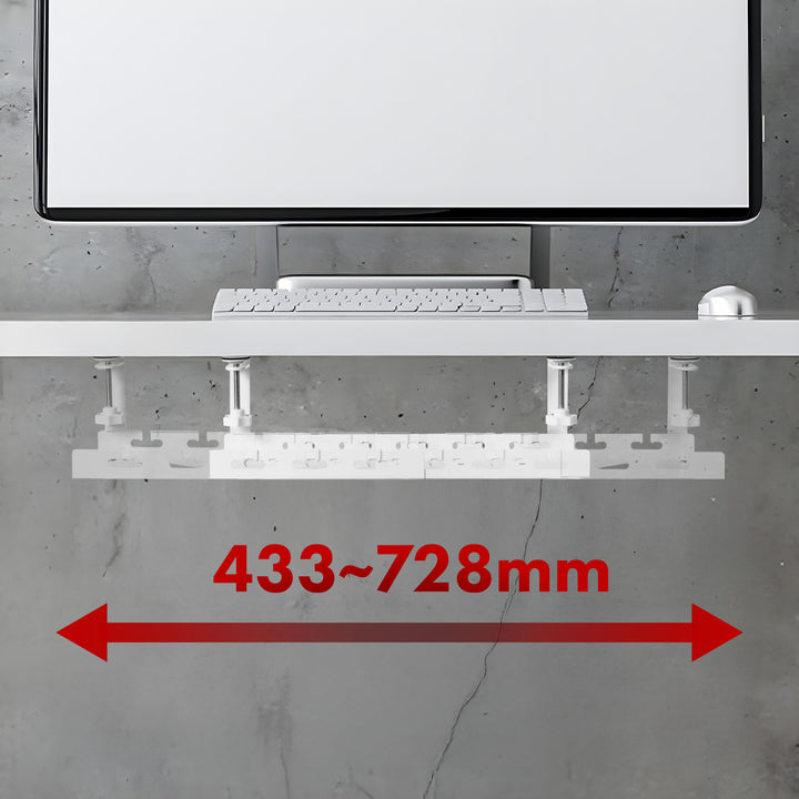 Maclean organizator de cabluri sub birou, sarcina max. 5kg, max. 728mm, alb, MC-103 W